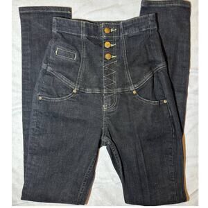 Vintage Virgin Only High Waist Black Slim Jeans Size 1